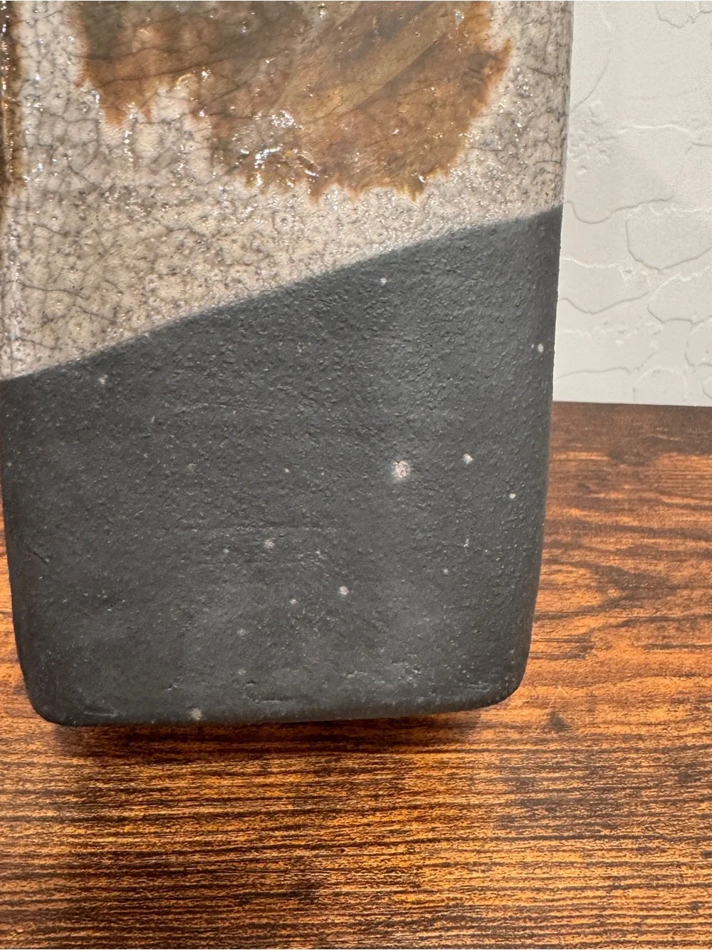 Charles Bryant Signed Studio Pottery Square Vase Artisan 6.5” Tall